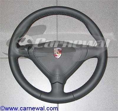 Leather Airbag Module for 3-Spoke Steering Wheel
