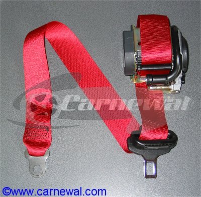 Colored front seat belts
